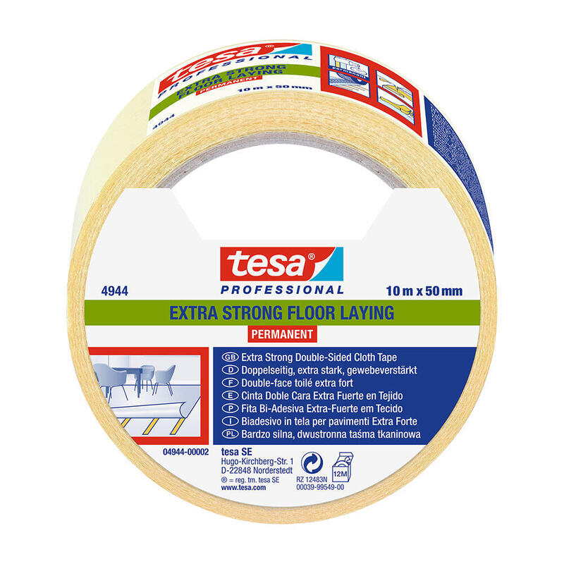 Pack De 6 Unidades - Cinta Doble Cara Extra Fuerte Especial Suelos 50 Mm X 10 M
