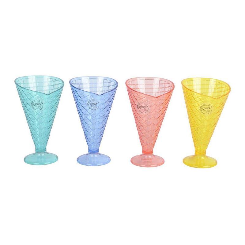 Pack De 6 Unidades - Copa Reutilizable Diseño Cónico, Ø9,5 X 7 X 17 Cm, Colores Surtidos, 4 Uds