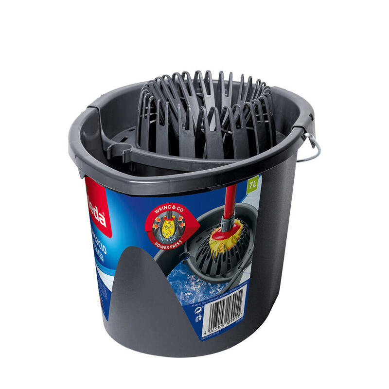 Pack De 6 Unidades - Cubo Gris Wring And Go 7 L
