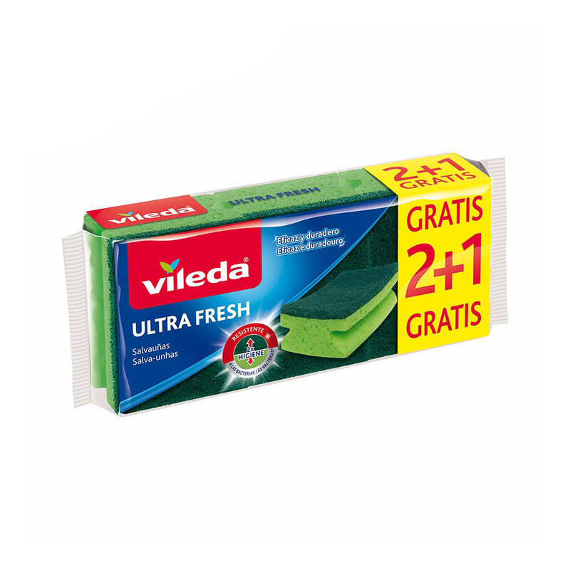 Pack De 6 Unidades - Estropajo Salvauñas Verde 2+1 Ultrafresh