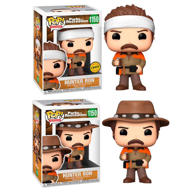 Pack De 6 Unidades - Figura Pop Parks And Rec Hunter Ron 5 + 1 Chase