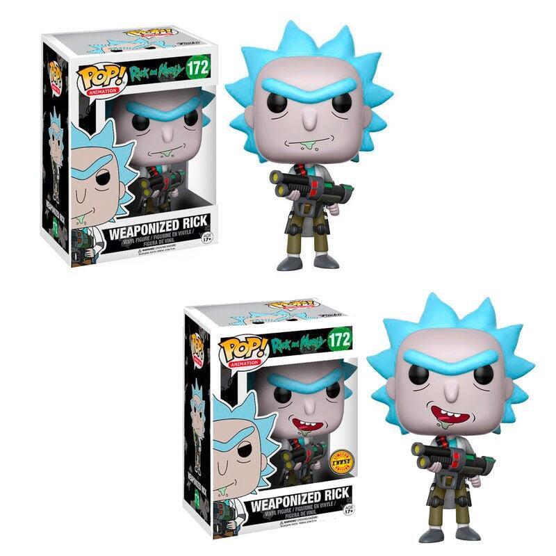 Pack De 6 Unidades - Figura Pop Rick & Morty Weaponized Rick 5 + 1 Chase