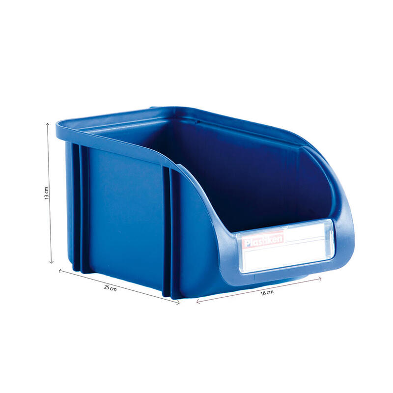 Pack De 6 Unidades - Gaveta Apilable Color Titanium Azul 16 Cm