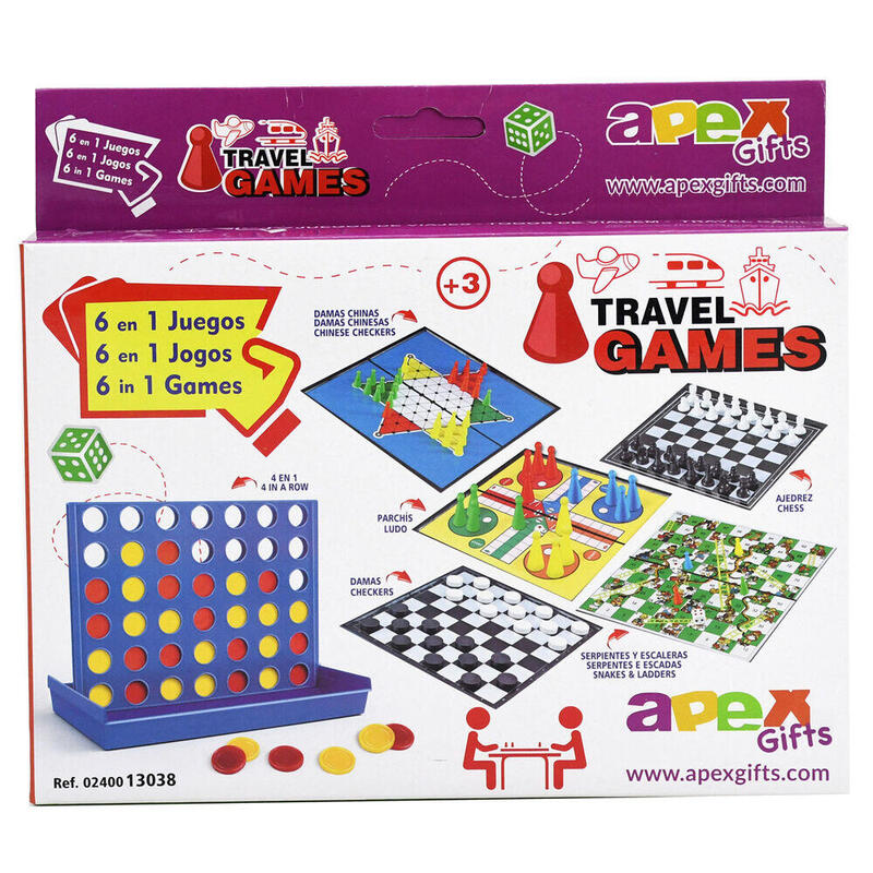 Pack De 6 Unidades - Juegos De Viaje 6 En 1