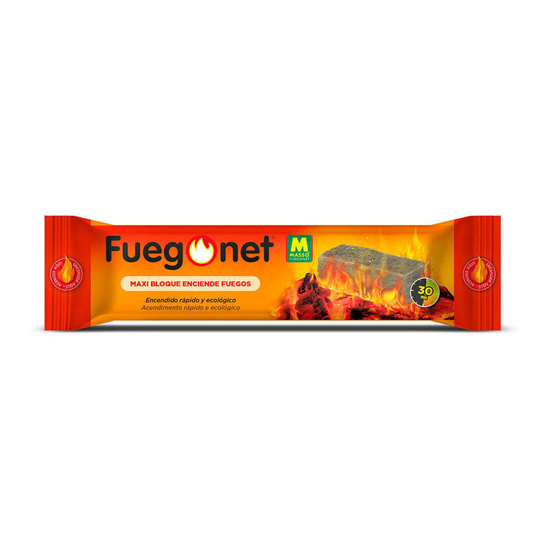 Pack De 6 Unidades - Maxi-Bloque Enciende Fuegos 10,5 X 4,5 X 4 Cm