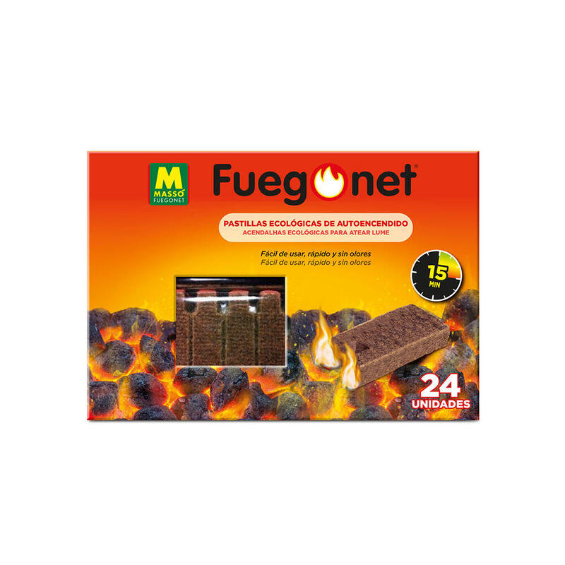 Pack De 6 Unidades - Pastillas De Autoencendido - Ecologicas - Envase 16+8 Unid. - Fuegonet 231122 Massó