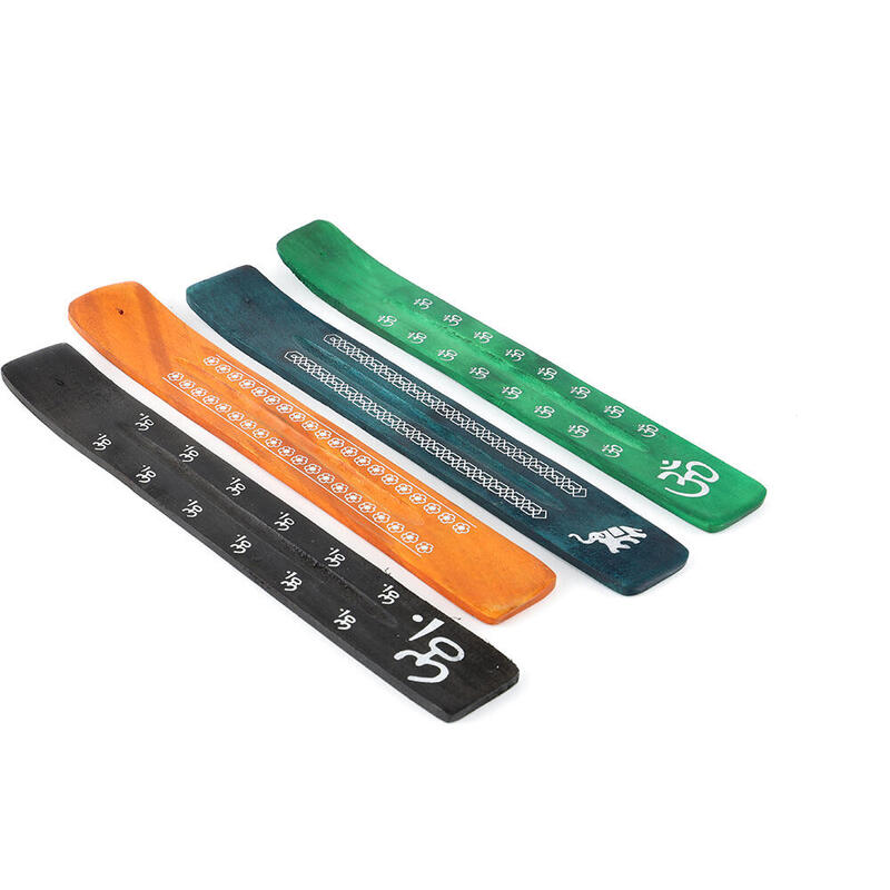 Pack De 6 Unidades - Porta Barritas Incienso De Madera, Colores Surtidos
