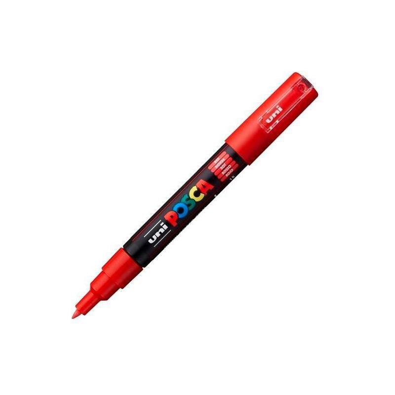 Pack De 6 Unidades Posca Marcador Pc-1m No Permanente Punta Fina 0.7-1mm Rojo