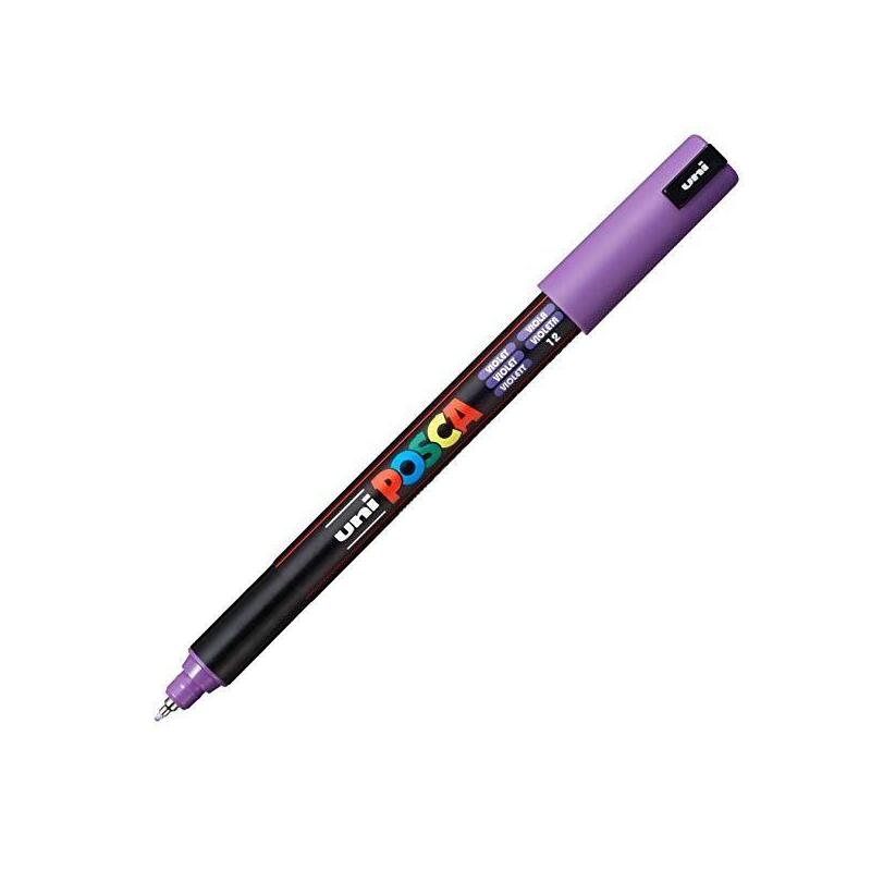 Pack De 6 Unidades Posca Marcador Pc-1mr No Permanente Punta Extrafina 0.7mm Violeta
