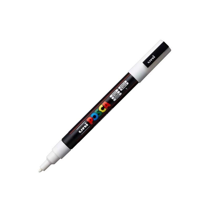 Pack De 6 Unidades Posca Marcador Pc-3m Punta Cónica 0,9 - 1,3 Mm Blanco