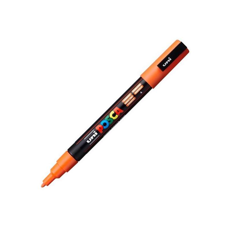Pack De 6 Unidades Posca Marcador Pc-3m Punta Cónica 0,9 - 1,3 Mm Naranja