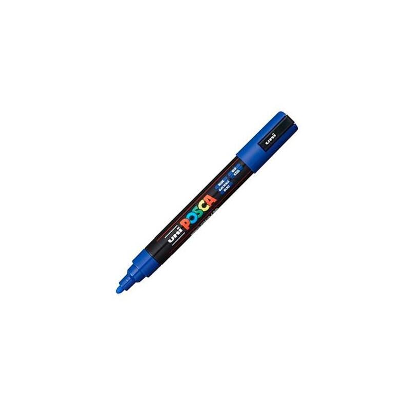 Pack De 6 Unidades Posca Marcador Pc-5m No Permanente Punta Forma De Bala 1,8 - 2,5 Mm Azul