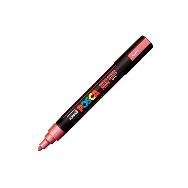 Pack De 6 Unidades Posca Marcador Pc-5m No Permanente Punta Forma De Bala 1,8 - 2,5 Mm Rojo Metálico