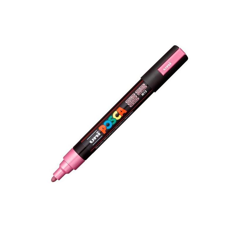 Pack De 6 Unidades Posca Marcador Pc-5m No Permanente Punta Forma De Bala 1,8 - 2,5 Mm Rosa Metálico