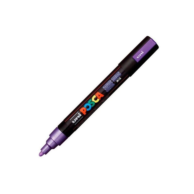 Pack De 6 Unidades Posca Marcador Pc-5m No Permanente Punta Forma De Bala 1,8 - 2,5 Mm Violeta
