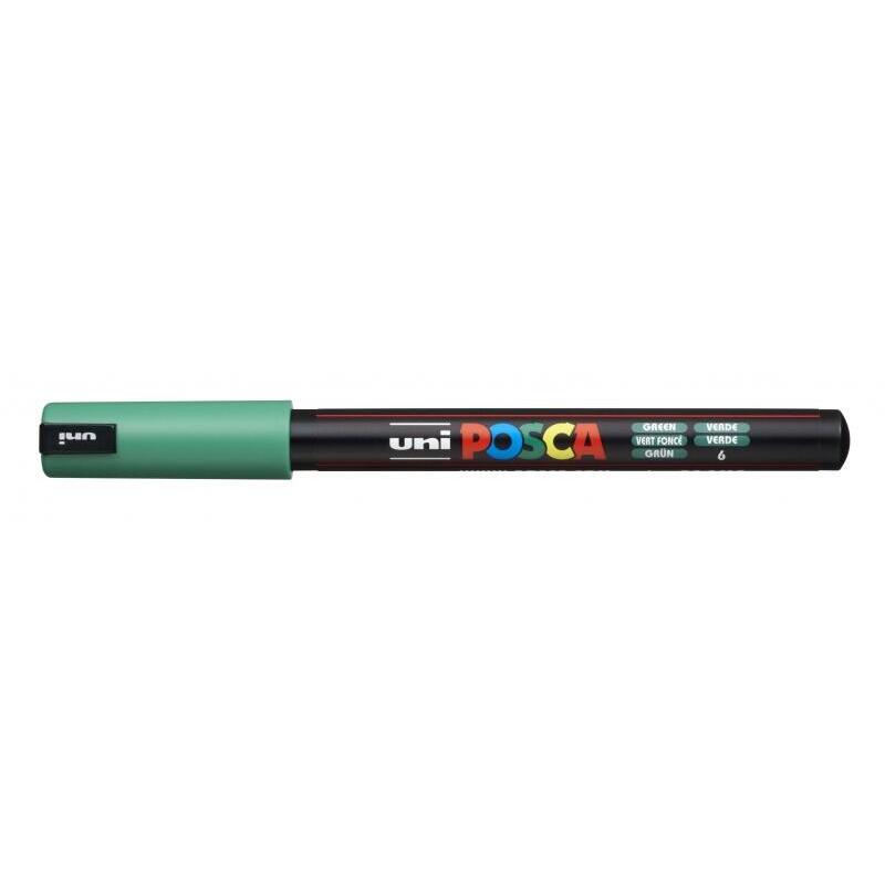 Pack De 6 Unidades Posca Pc-1mr Marcador De Pintura - Punta Roller De Fibra 0.7mm - Linea Extrafina - Tinta Pigmentada