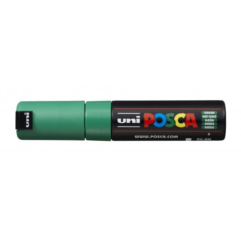 Pack De 6 Unidades Posca Pc-8k Marcador De Pintura Base Al Agua - Punta Biselada Acrilica 8mm - Linea Gruesa -