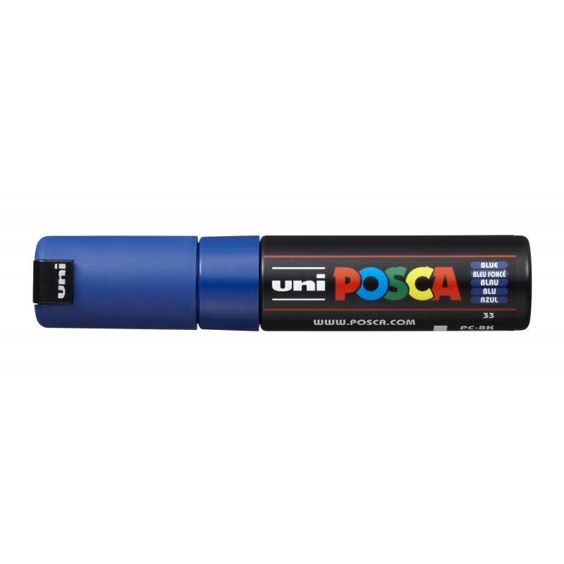 Pack De 6 Unidades Posca Pc-8k Marcador De Pintura - Punta Biselada Acrilica 8mm - Ancho De Trazo 8.0mm - Tinta Base Al
