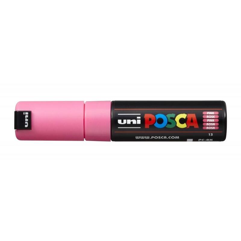 Pack De 6 Unidades Posca Pc-8k Marcador De Pintura - Punta Biselada Acrilica 8mm - Tinta Base Al Agua - No Permanente -