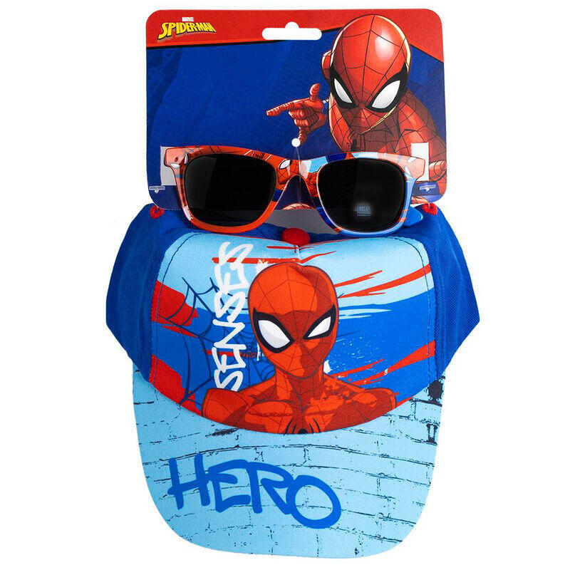Pack De 6 Unidades - Set Gorra + Gafas Sol Spiderman Marvel