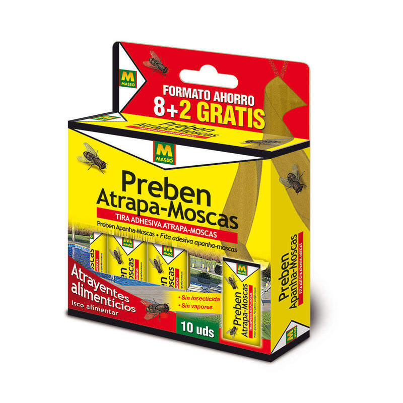Pack De 6 Unidades - Tira Atrapa Moscas, 10 Uds