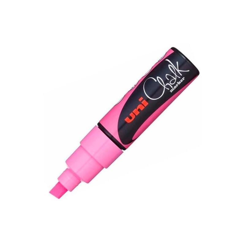 Pack De 6 Unidades Uniball Marcador De Tiza Liquida Pwe-8k Rosa Fluor