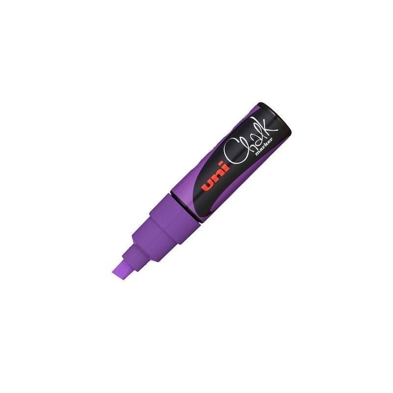 Pack De 6 Unidades Uniball Marcador De Tiza Liquida Pwe-8k Violeta