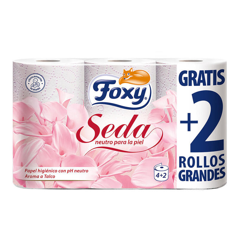 Pack De 7 Unidades - Papel Higiénico Aroma Talco 4 + 2 Uds