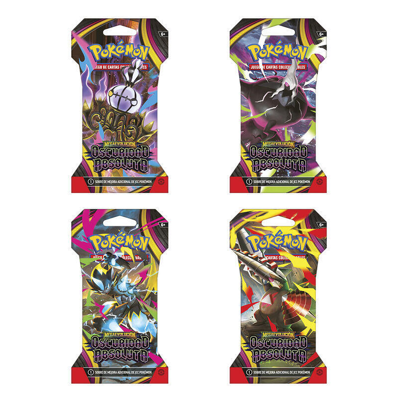 Pack De 72 Unidades - Sobre Cartas Expansion Megaevolucion Oscuridad Absoluta Julio 2026 Pokemon Español