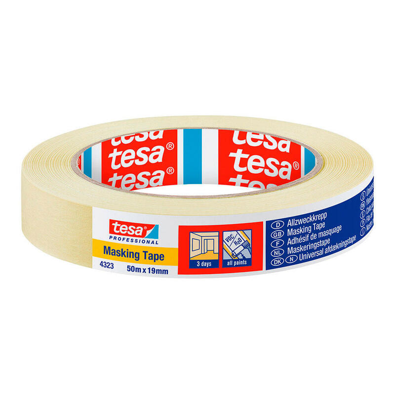Pack De 8 Unidades - Cinta De Pintor 50m X 19mm 4323 Tesa