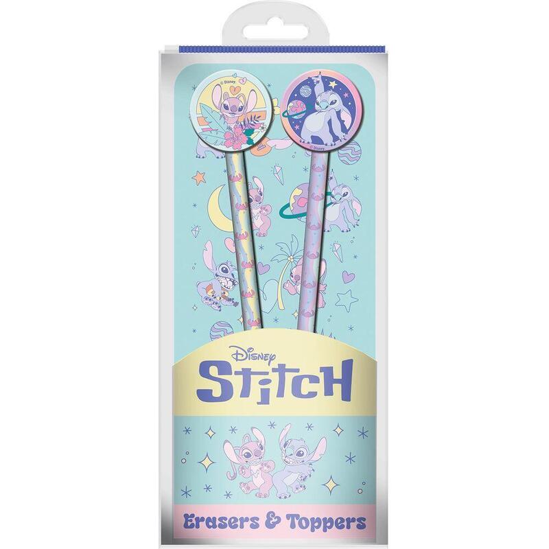 Pack De 8 Unidades - Lapiz Con Topper Borrador Angel & Stitch Disney