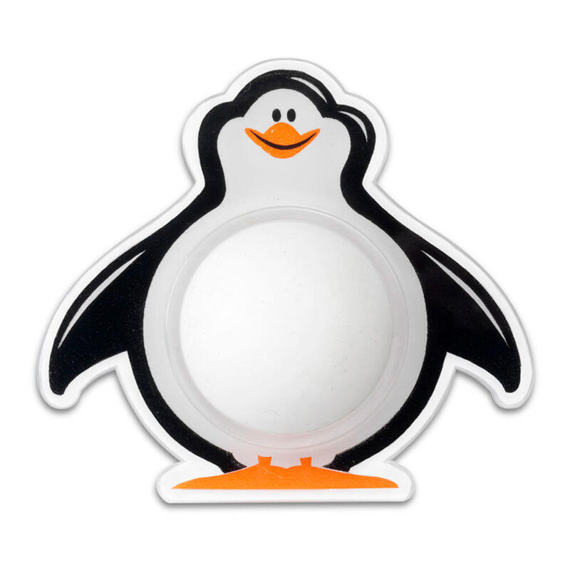 Pack De 8 Unidades - Tope De Pared Adhesivo Pingüino Blanco Inofix