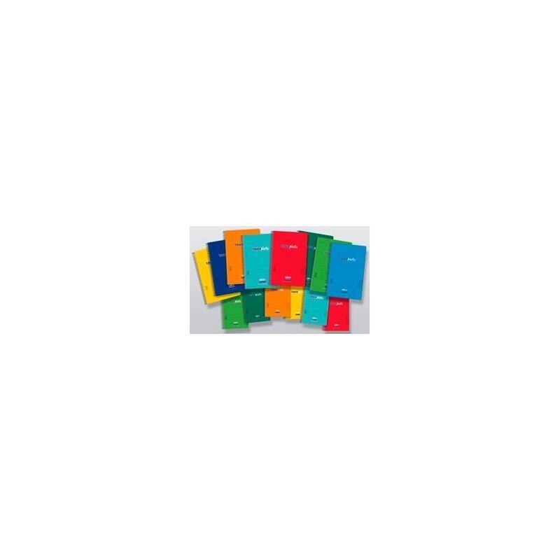 Pack De 8 Unidades Zorrilla Cuaderno Espiral Tauroplastic 80h Cuarto 90gr Liso T/ Pp Colores Surtidos
