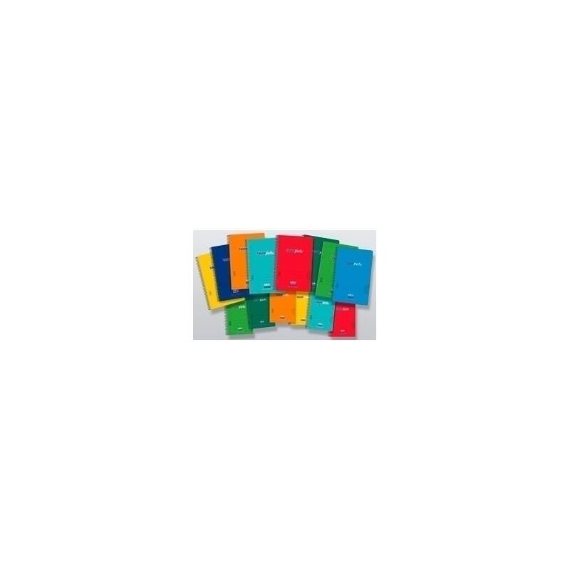 Pack De 8 Unidades Zorrilla Cuaderno Espiral Tauroplastic 80h Folio 90gr Pauta 2.5 T/ Pp Colores Surtidos