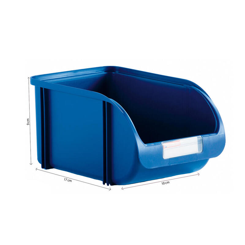 Pack De 9 Unidades - Gaveta Apilable Color Titanium Azul 10 Cm