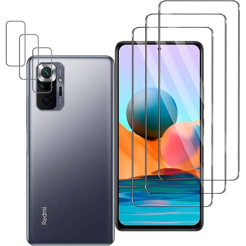 Pack De Accesorios Xiaomi Poco M5s / Redmi Note 10 / Redmi Note 10s Con 3 Protectores De Pantalla + 3 Protectores De Cámara
