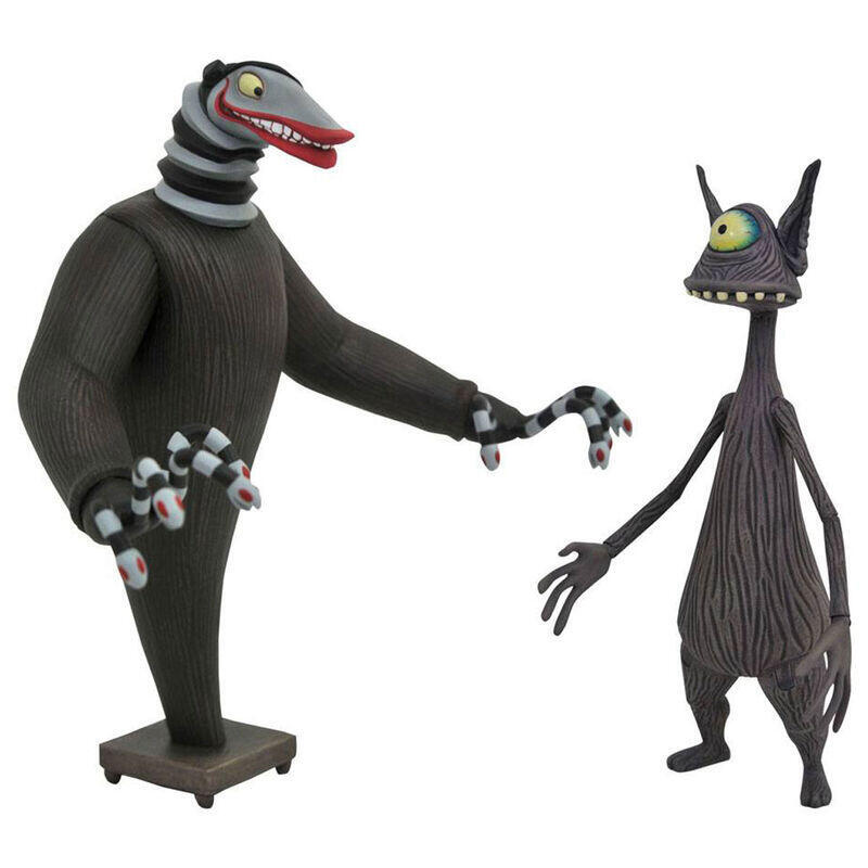 Pack Figura Creature Under The Stairs And Cyclops Pesadilla Antes De Navidad 18cm