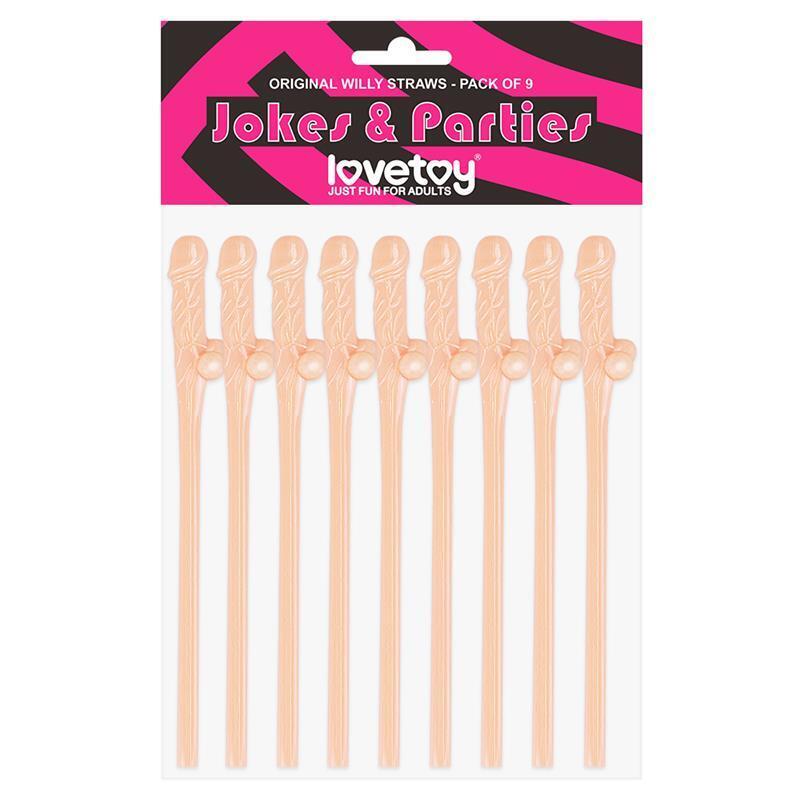 Pajita De Pene Pack De 9