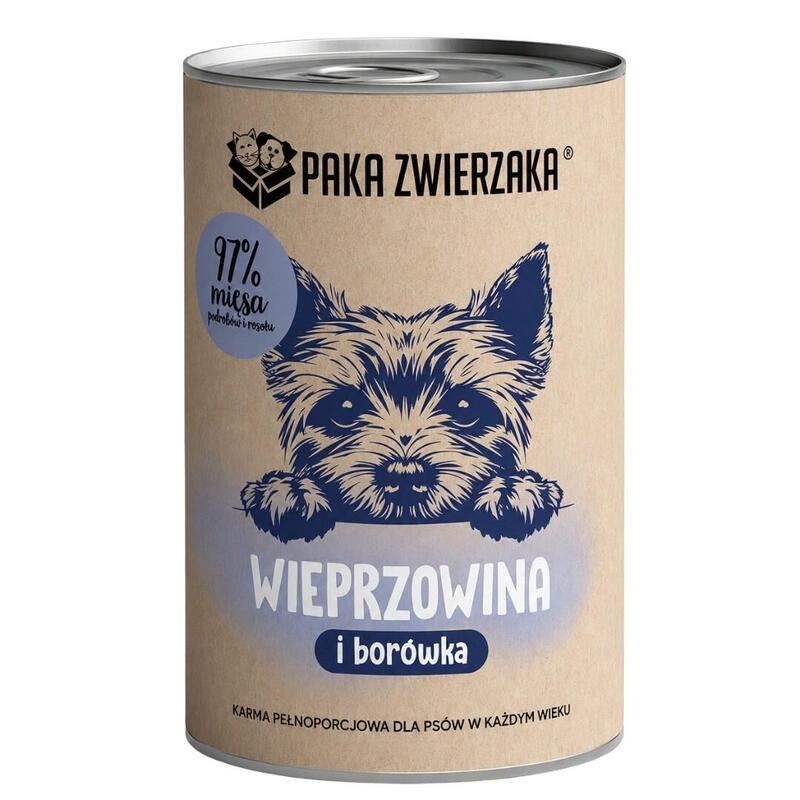 Paka Zwierzaka Monobialkowa Wieprzowina Z Borówka 400g