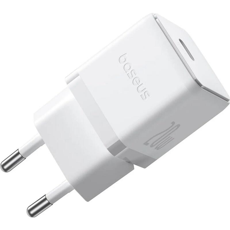 Palm Fast Charger 1c 20w Eu Moon White (With Baseus Mini White Cable Usb-C To Usb-C 60w (20v/3a) 1m Moon White)
