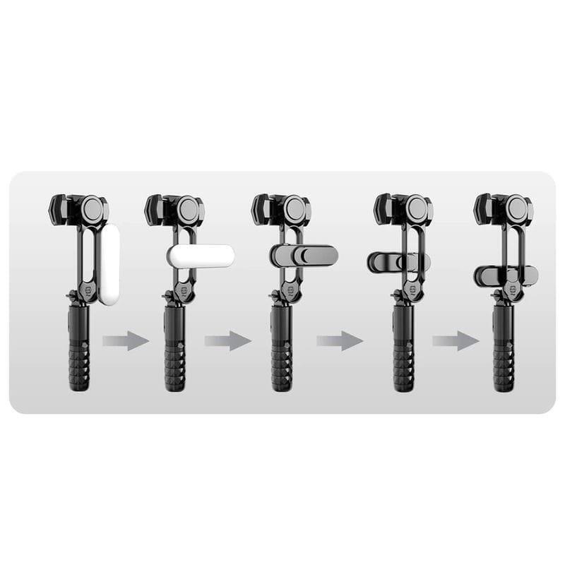 Palo Selfie Gimbal Q09 - Estabilizador De Smartphone Rotación 360º Con Mando Inalámbrico Negro