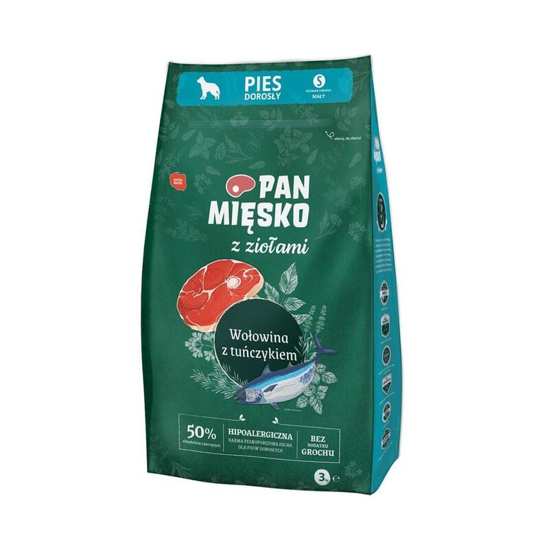 Pan Miesko Carne Con Atún Alimento Seco Para Perro 3kg