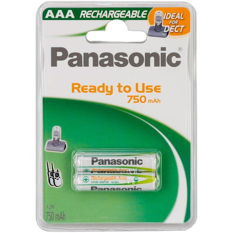 Panasonic 1x2 Aaa 750 Mah Recargables
