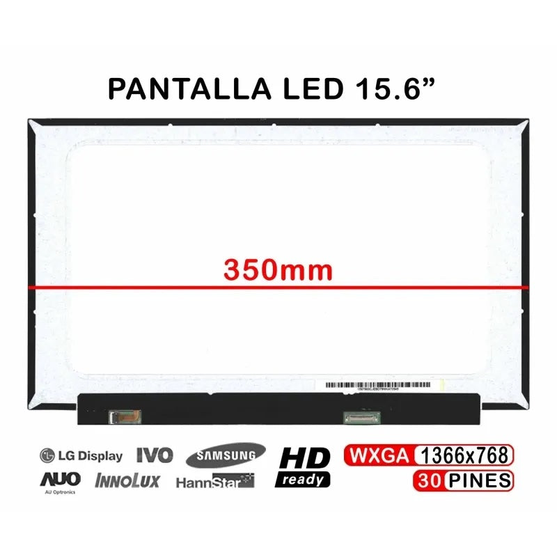 Pantalla Led Brillante De 15.6" Para Portátil Nt156Whm-N30