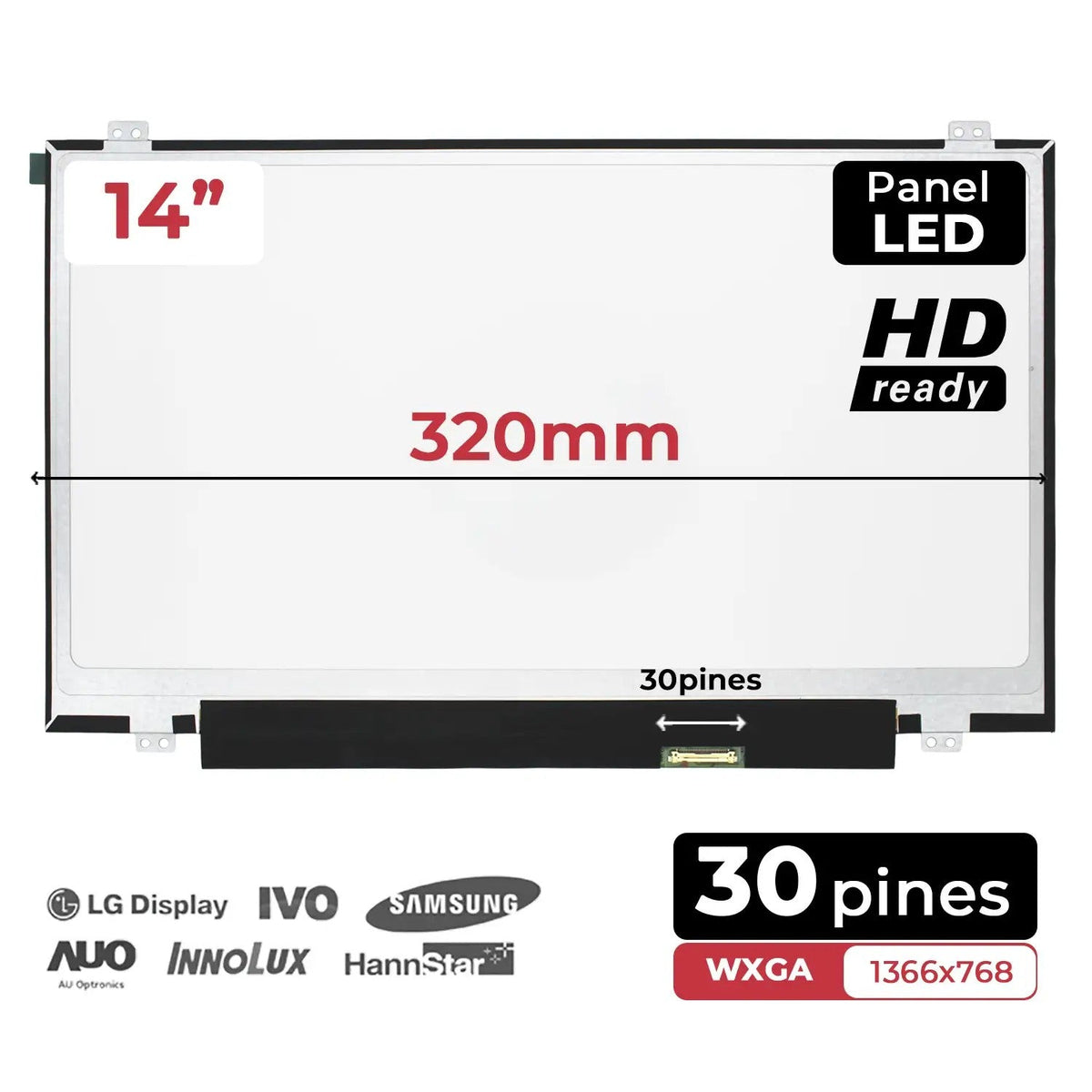 Pantalla Led De 14" Para Portátil Dell Latitude E7450