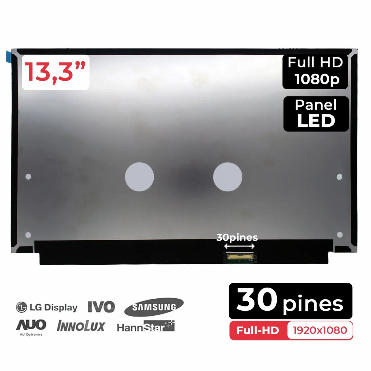 Pantalla Led De 13.3" Para Hp Envy X360 13Z-Ar000 13-Ar0007Ca M133Nvf3 R2