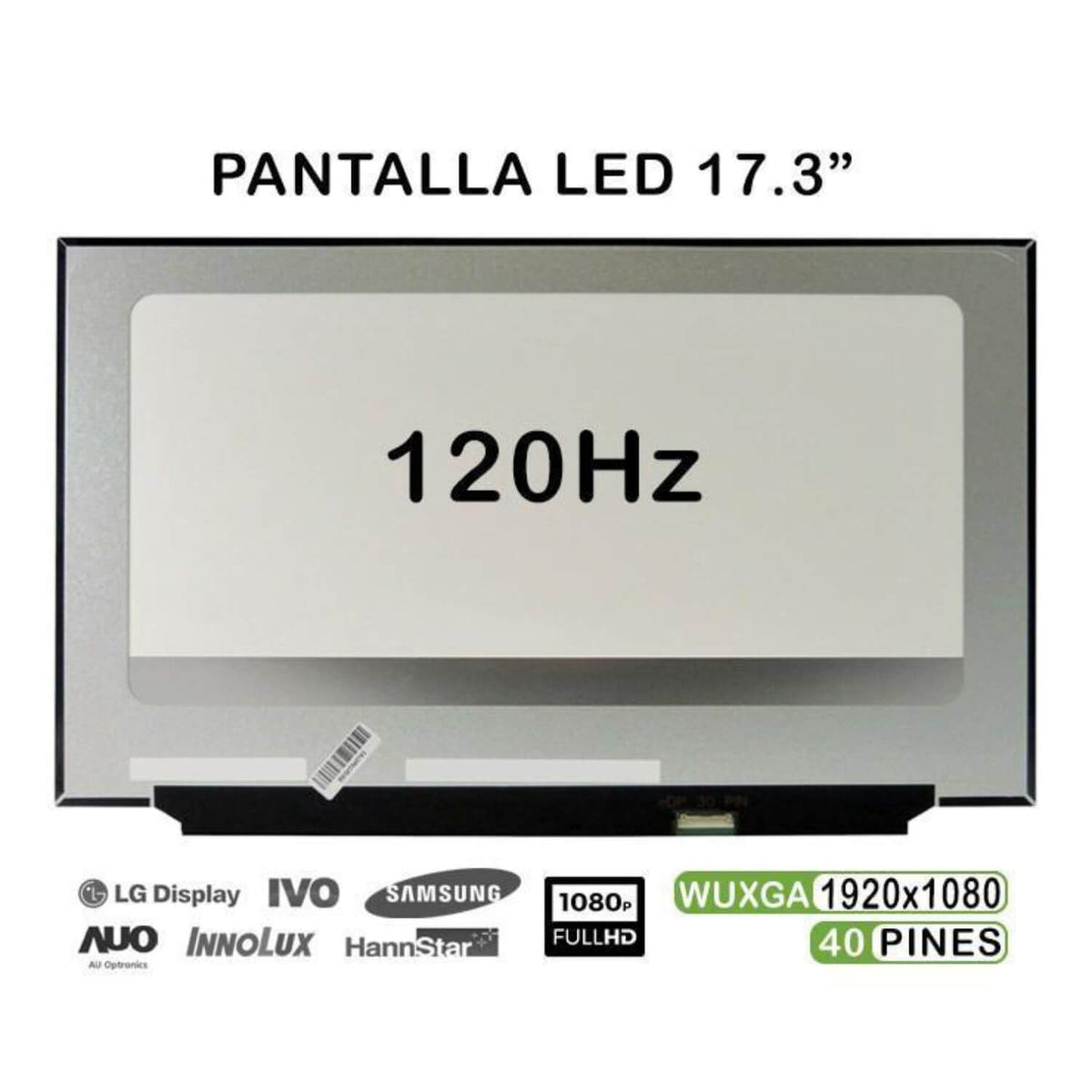 Pantalla Led De 17.3" Para Portátil B173Han04.4 B173Han04.3 1920X1080 120Hz 40 Pines