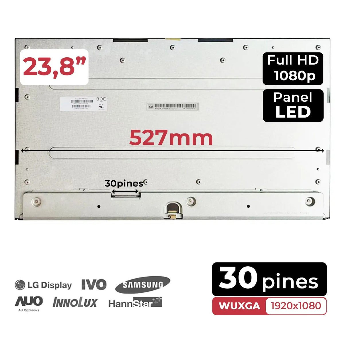 Pantalla Led De 23.8" Para Dell Optiplex 5490 | Mv238Fhm-N62 Full Hd