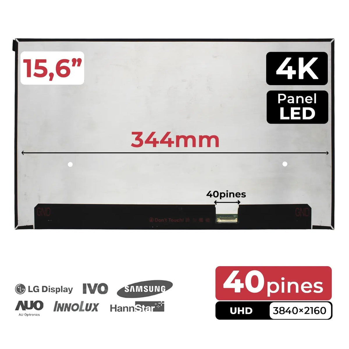 Pantalla Led De 15.6" Para Dell Latitude 7520 5531 Ne156Qum-N69 Uhd