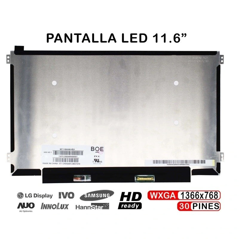 Pantalla Led Mate De 11.6" Para Portátil Acer Aspire One Cloudbook Ao1-131-C7u3